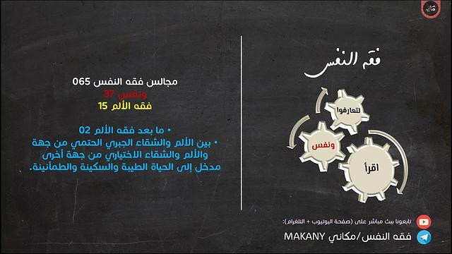 مجالس فقه النفس 065 | ونفس 37 | فقه الألم 15 | ما بعد فقه الألم 02 | الألم والشقاء والطمأنينة 01