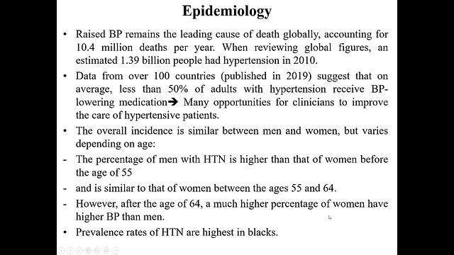 HTN 1-Introduction and Epidemiology 2021